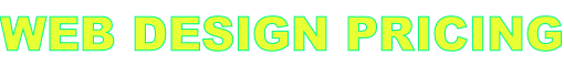 WEB DESIGN PRICING
